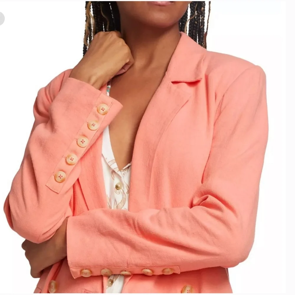 NWT Free People Olivia Blazer in Strawberry Colada Pink - Size XL